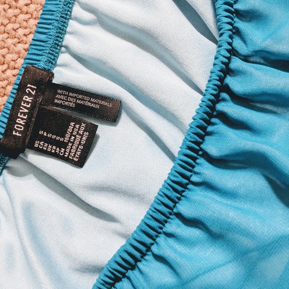 Blue/green Ombre Strapless Maxi Dress - Picture 4 of 4